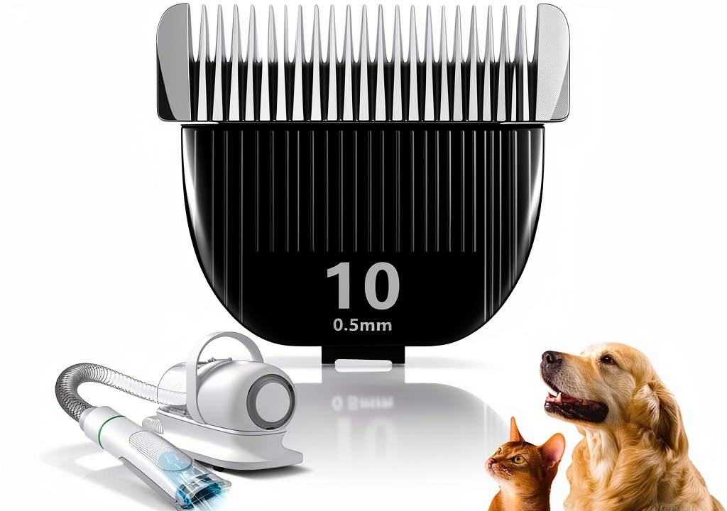 Groomer using TGSBHIO ceramic blade on a dog