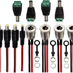 DC Barrel Jack Connector weideer 2.1x5.5mm Silver-0
