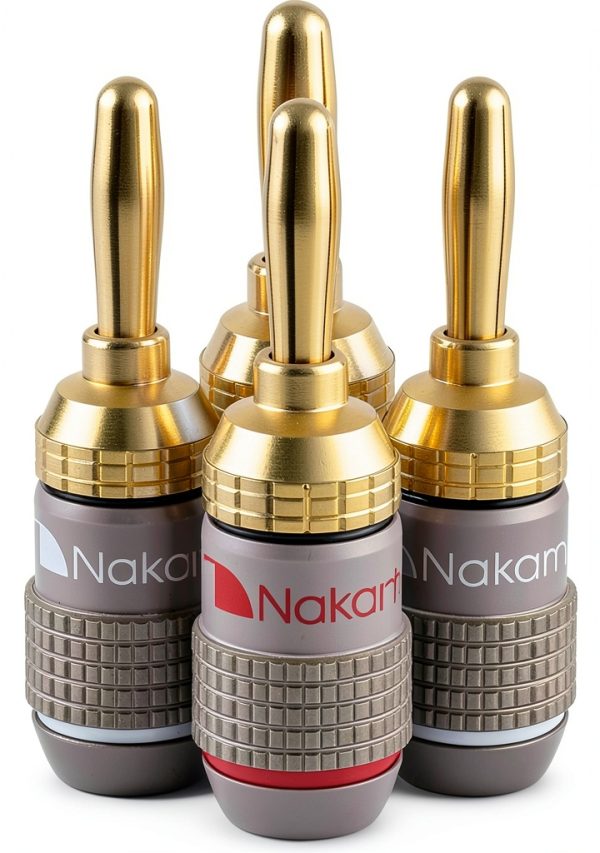 Nakamichi FanLock Gold Banana Plug Audio Connector 4 Pairs 24k Gold-0