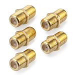 Coaxial Coupler VCE Gold Female Connector 5 Pack-0
