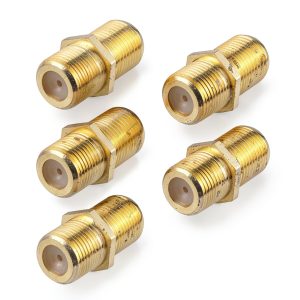 Coaxial Coupler VCE Gold Female Connector 5 Pack-0