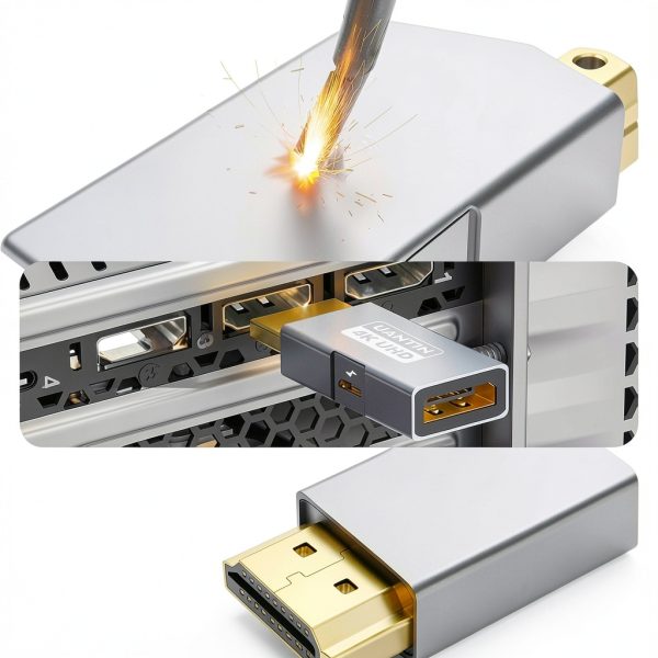 UANTIN HDMI to DisplayPort 4K UHD 60Hz Active Adapter 8.66‑inch-4