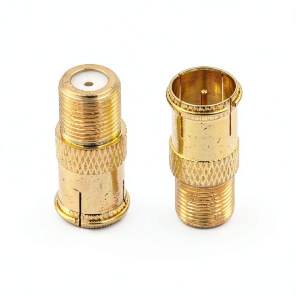 VCE Gold-Plated F-Type Coax Cable Connectors 5-Pack-1