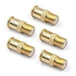 VCE Gold-Plated F-Type Coax Cable Connectors 5-Pack-0