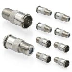 VCE Nickel-Plated Coaxial Connectors 5-Pack-0