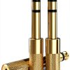 Nicholaus 3-Pack 3.5mm to 6.35mm Gold Adapter-0