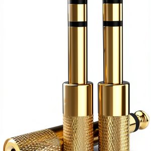 Nicholaus 3-Pack 3.5mm to 6.35mm Gold Adapter-0