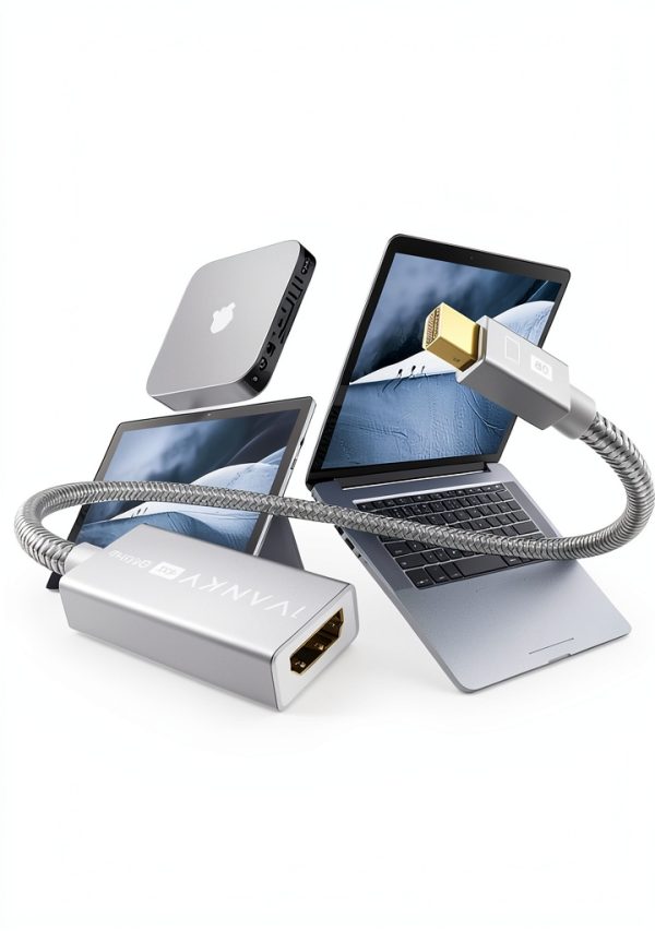 iVANKY 4K Mini DisplayPort to HDMI Adapter 4K@60Hz Silver 1 Pack-5