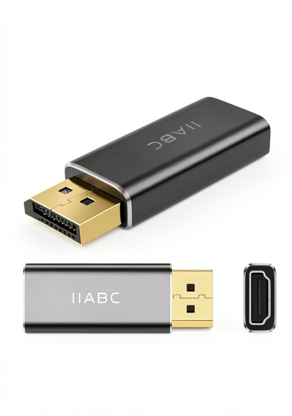 IIABC DisplayPort to HDMI Adapter 4K UHD Gold Plated Grey 2 Pack-4