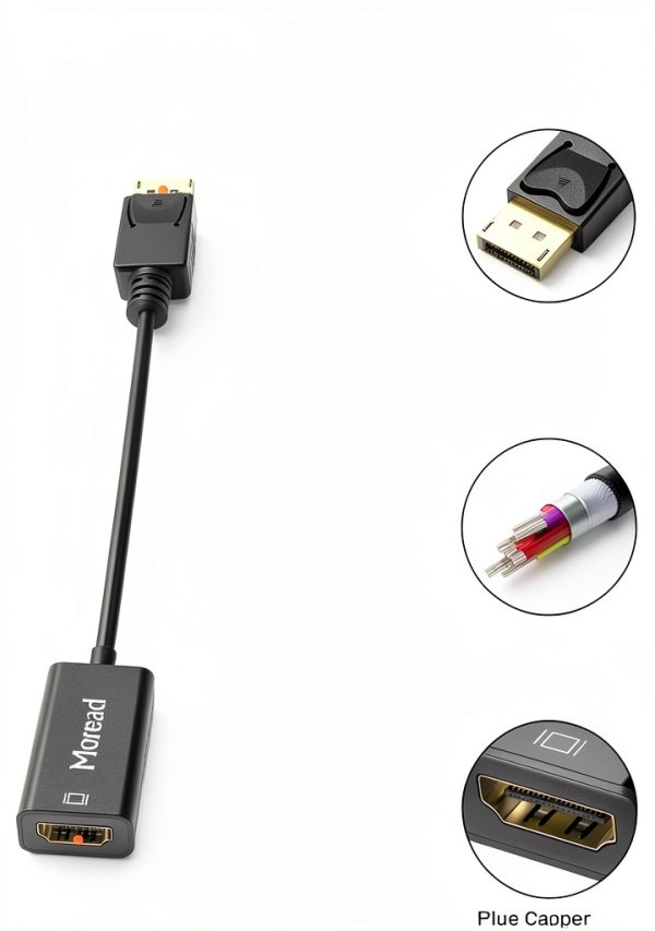 DisplayPort to HDMI Adapter Moread Black DP2HDMI-A-B 5yr Warranty-3