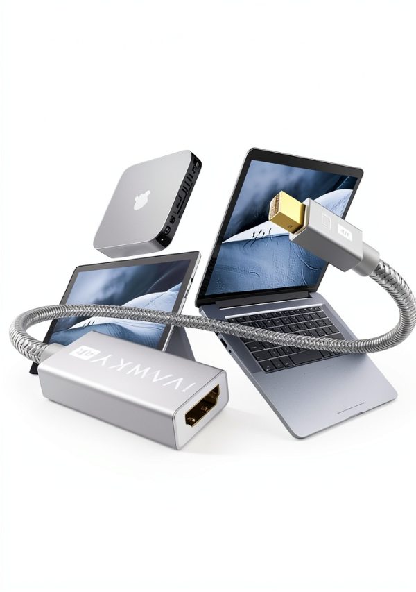 Mini DisplayPort to HDMI Adapter IVANKY VLB03 4K 30Hz Silver-5