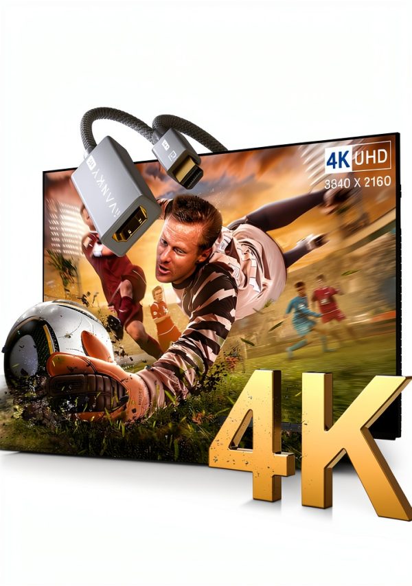 Mini DisplayPort to HDMI Adapter IVANKY VLB03 4K 30Hz Silver-1