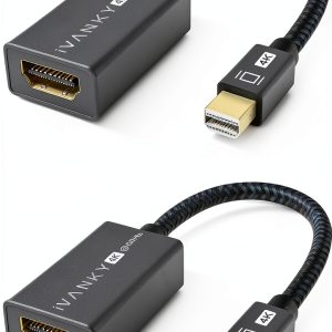 iVANKY 4K Mini DisplayPort to HDMI Adapter 2 Pack Grey 4K@60Hz-0