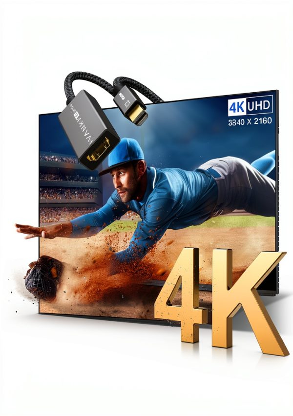 iVANKY 4K Mini DisplayPort to HDMI Adapter 2 Pack Grey 4K@60Hz-1