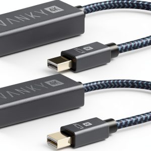 iVANKY Mini DisplayPort to HDMI Adapter 4K 30Hz 2 Pack Grey-0