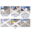 Tile Grout Repair Kit, 2 Pack Grout Filler, Grout Sealer Bathroom Shower Kitchen Floor Tile, Fast Drying Tile Grout Paint, Restore and Renew Tile Joints Line, Gaps, Replace Grout Pen(White)-4