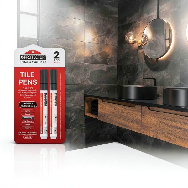 X-Protector Water Based Grout Marker 2 Pack Dark Gray 8 Tips NeoSales-7