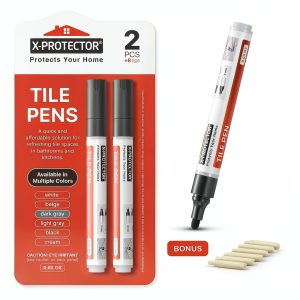 X-Protector Water Based Grout Marker 2 Pack Dark Gray 8 Tips NeoSales-0