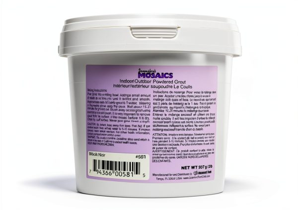 Black Powdered Grout by Jennifers Mosaics 2 Lb Tile Grout Compact-0