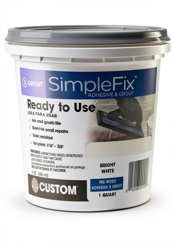 Tile Grout CUSTOM TAGWQT Premixed Bright White - Water Resistant-0
