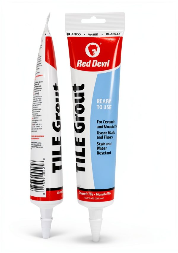 Red Devil 0425 Pre-Mixed Tile Grout Squeeze Tube, 5.5 oz., White-3